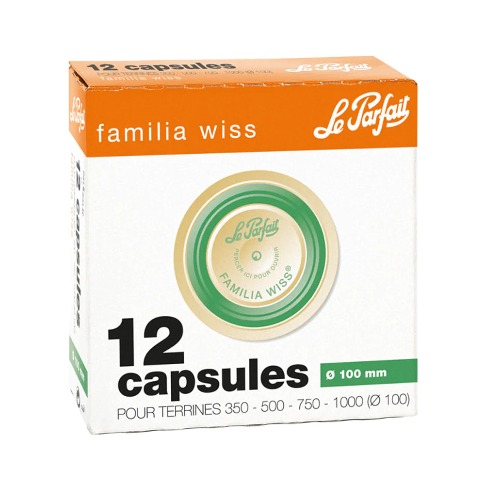 Boîte de 12 capsules Famillia Wiss 10 cm Le Parfait