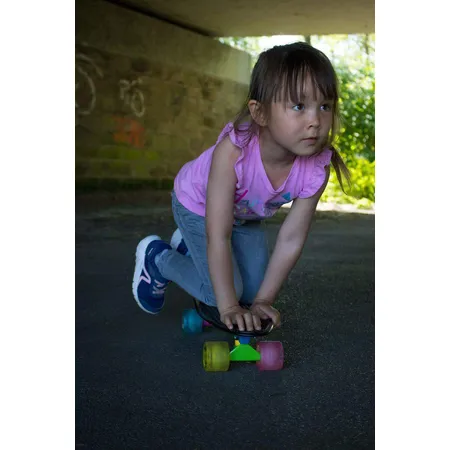 Authentic Sports Skateboard fun, No Rules NEON mit Leuchtrollen