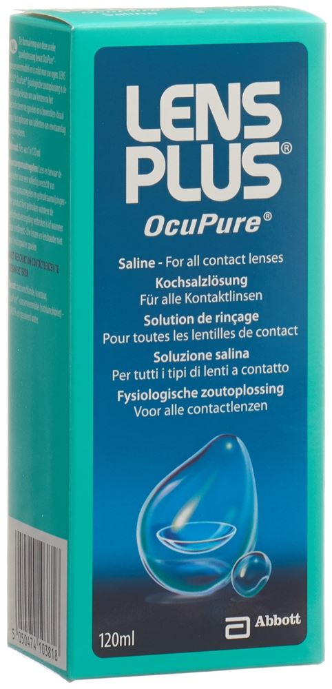 LENS PLUS OcuPure Kochsalzlösung<br>120 ml, Flasche, Lösung
