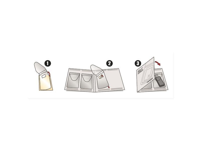 3L Hülle für USB-Stick Transparent Selbstklebetaschen für USB-Stick