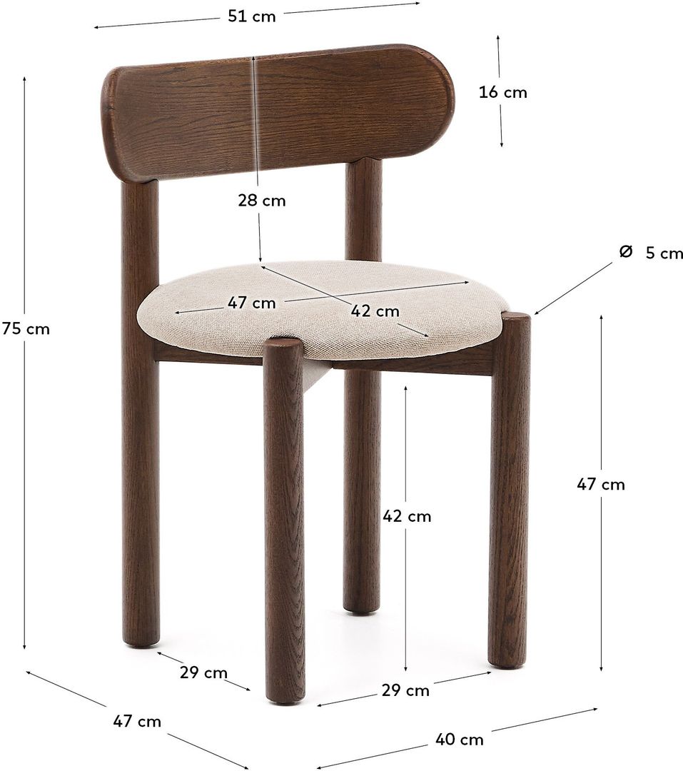 Kave Home   Nebai Eetkamerstoel
