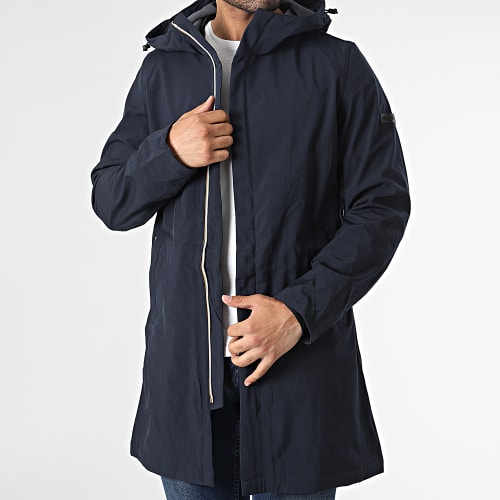 Veste Zippée Capuche Longue Tyson Bleu Marine