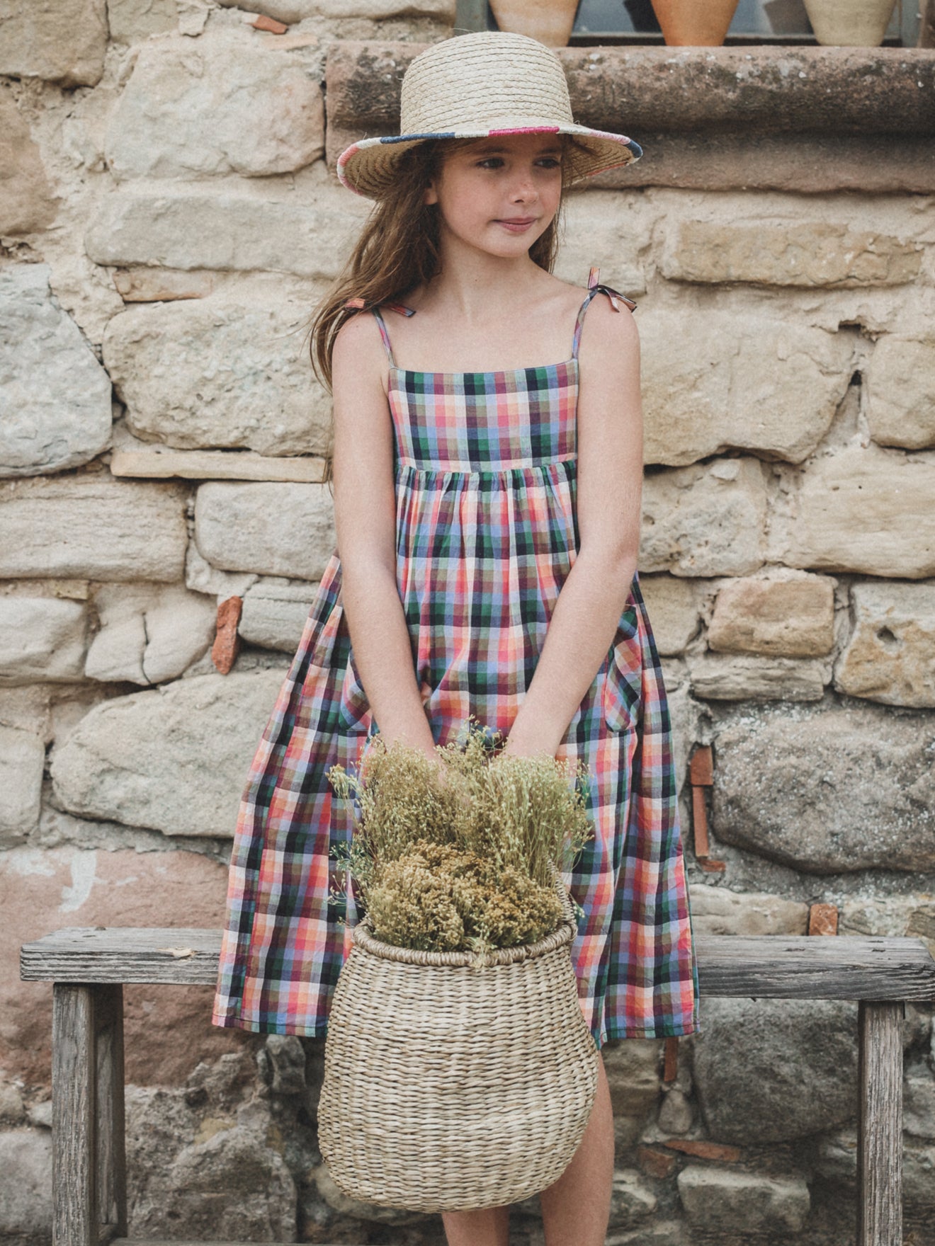 Robe bain de soleil Fille en madras