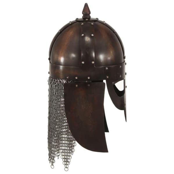 vidaXL Viking krigerhjelm antikk replika LARP kobber stål