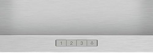 Bosch DWP96BC50 Serie 2 Wandesse, 90 cm breit, Um- & Abluft, Made in Germany, LED-Beleuchtung gleichmäßige Ausleuchtung, Drucktastenschalter, 3 Leistungsstufen, Metallfettfilter spülmaschinengeeignet