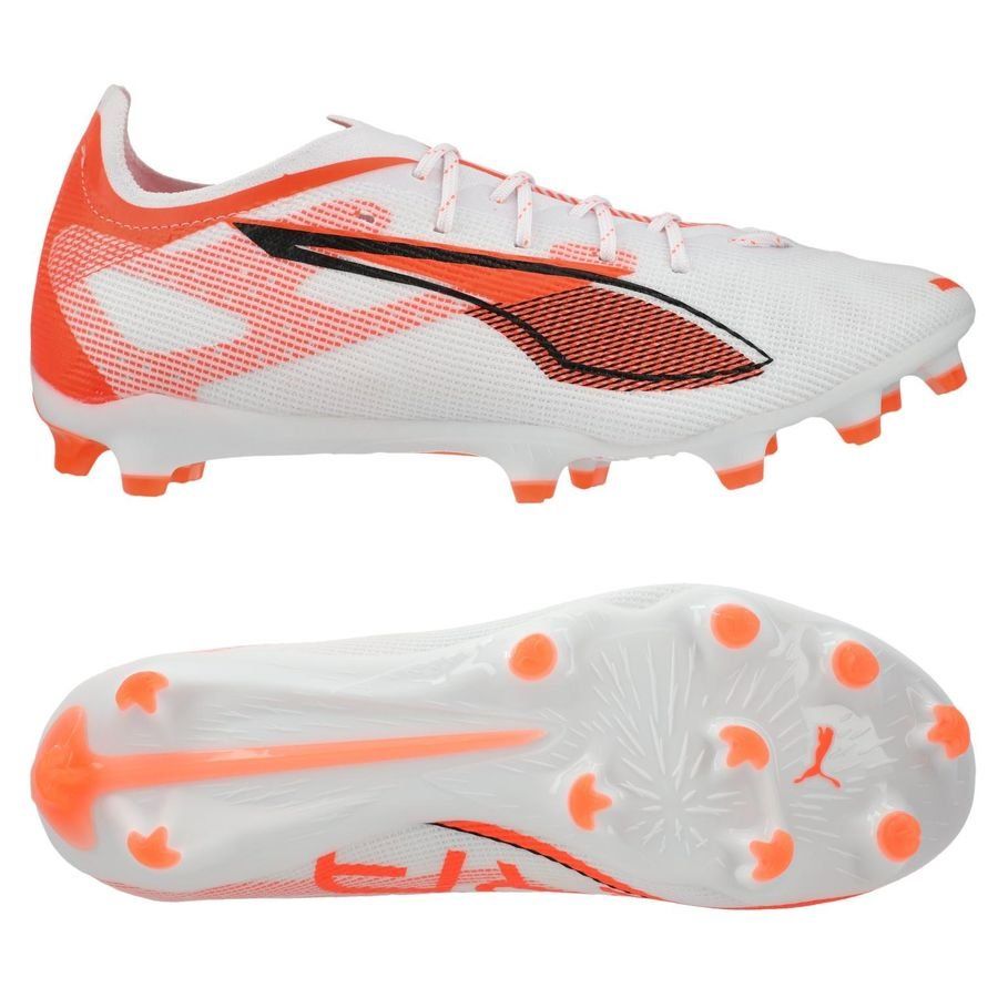 PUMA Ultra 5 Pro FG/AG Unlimited - Blanc/Noir/Glowing Red