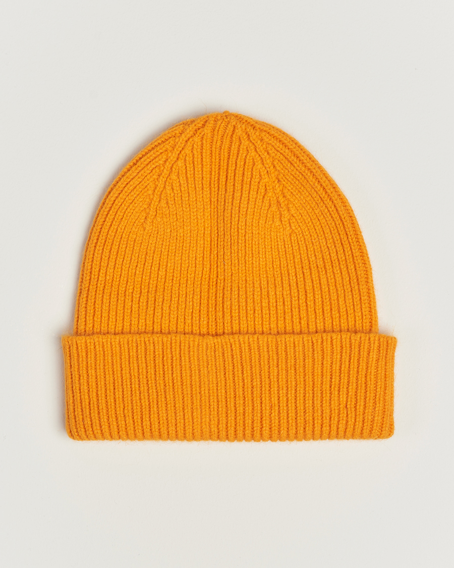 Le Bonnet Lambswool/Caregora Beanie Orange Peel