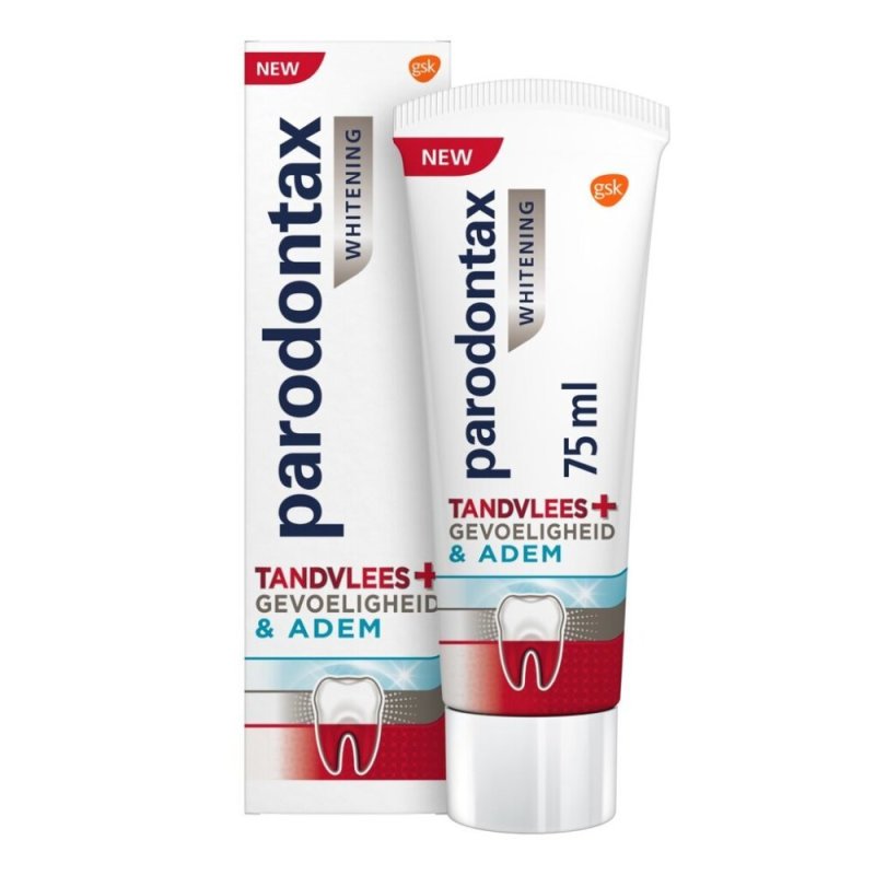 Parodontax Tandvlees + Gevoeligheid & Adem Whitening Dagelijkse Tandpasta 75 ML