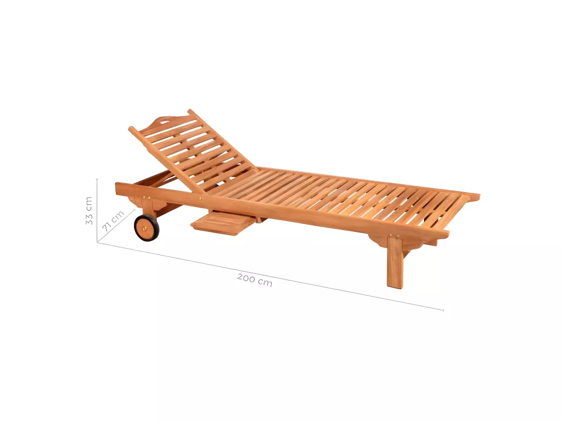 Bain de soleil en Bois de teck - HALAVELI