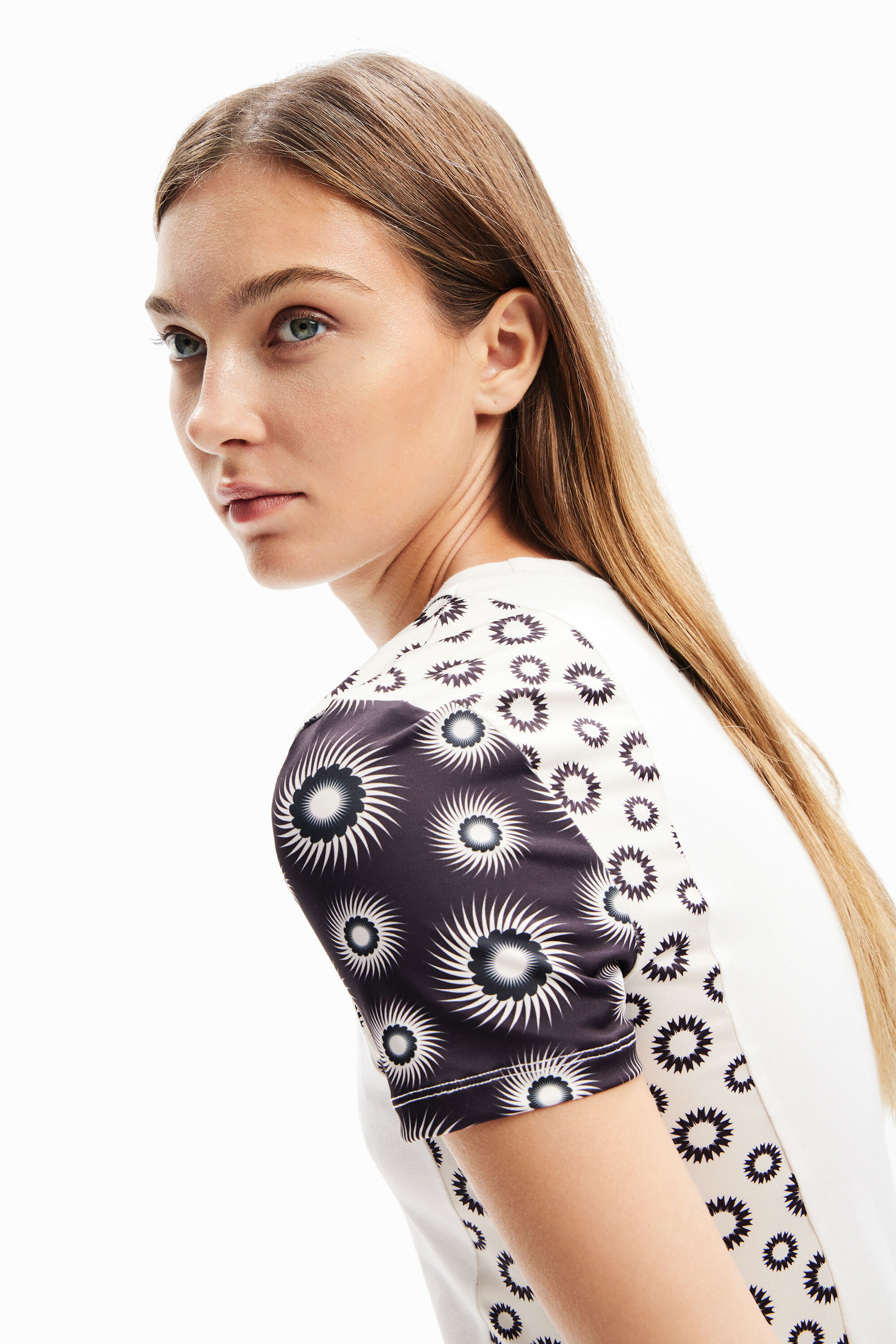 T-shirt patchwork géométrique