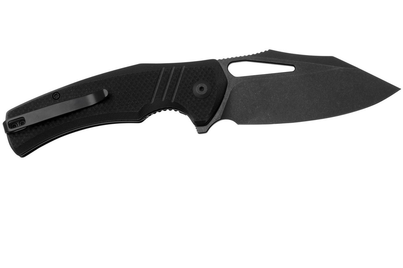 Civivi BullTusk C23017-1 Blackwashed Sandvik 14C28N, Black Coarse G10, zakmes
