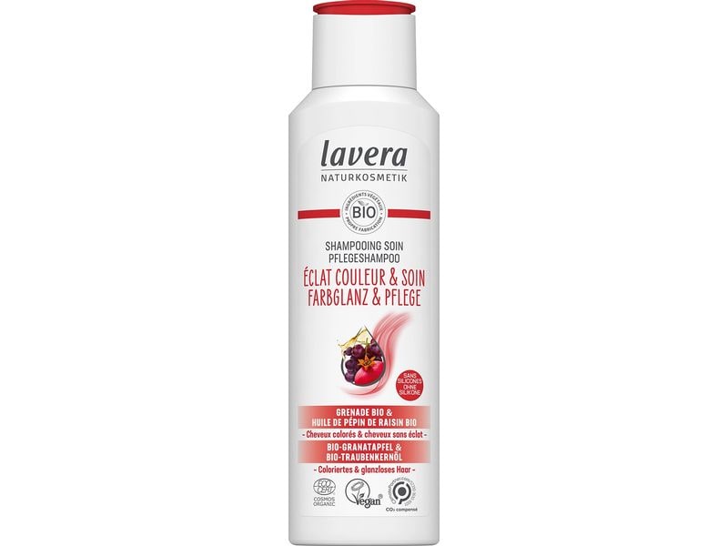 Lavera Shampoo Farbglanz und Pflege 250 ml Natürliches Haarshampoo für natürlichen Farbglanz und Pflege