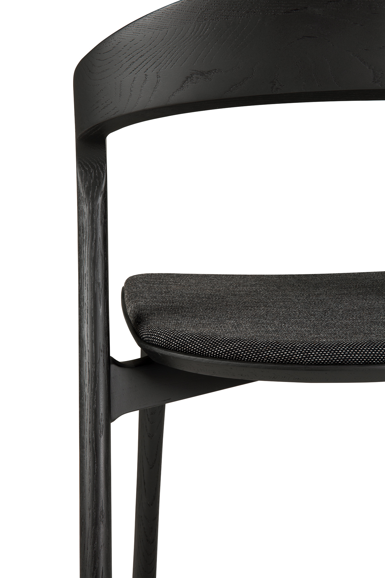 Bok stoel - eiken zwart - soft black stof