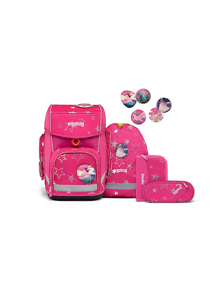 ERGOBAG Schultaschenset 5tlg CUBO - SternzaubBÄr  pink
