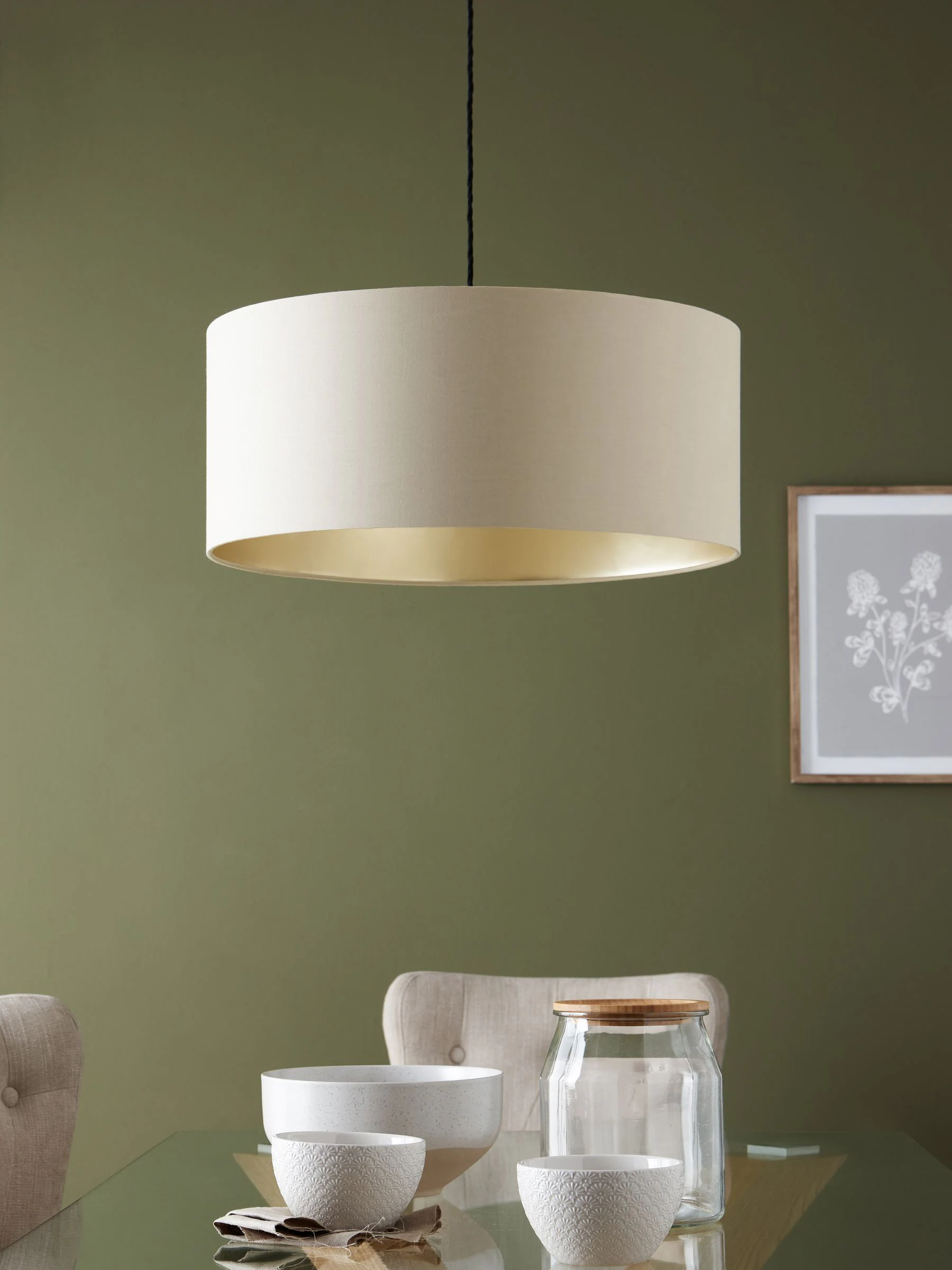 Rico plafondlamp met gemakkelijk te monteren kap