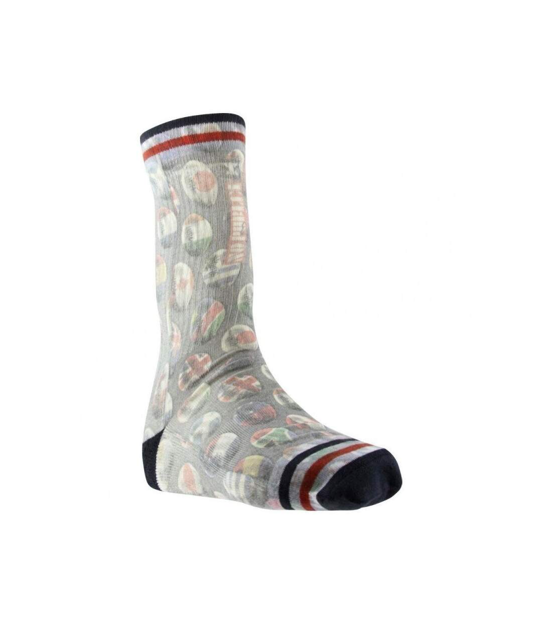 NO PUBLIK Chaussettes Homme Coton RUGBY BALL Multicolore