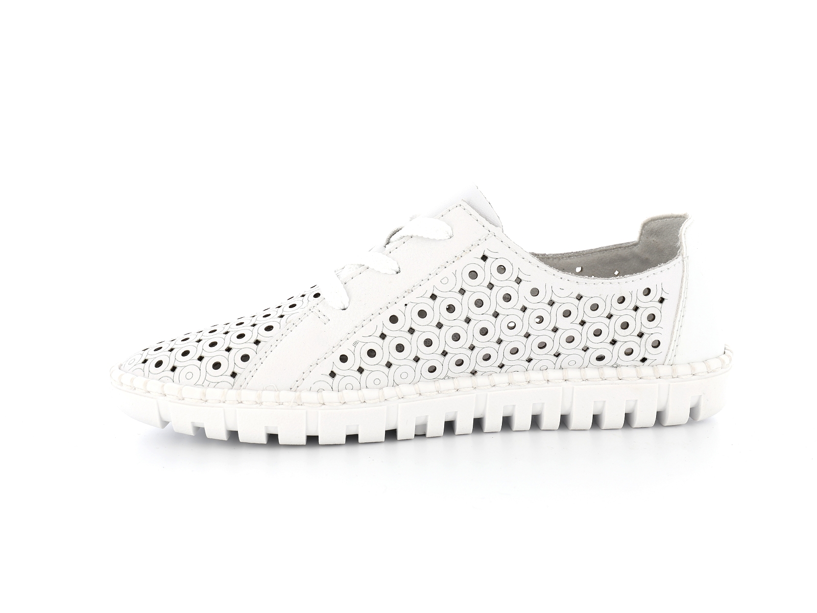 Rieker-M2300 Cuir Blanc