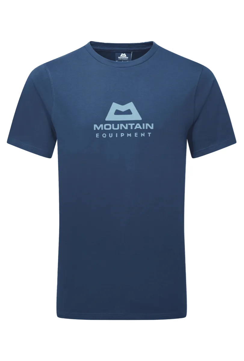Mountain Equipment Emblem Mens Tee Denim Blue
