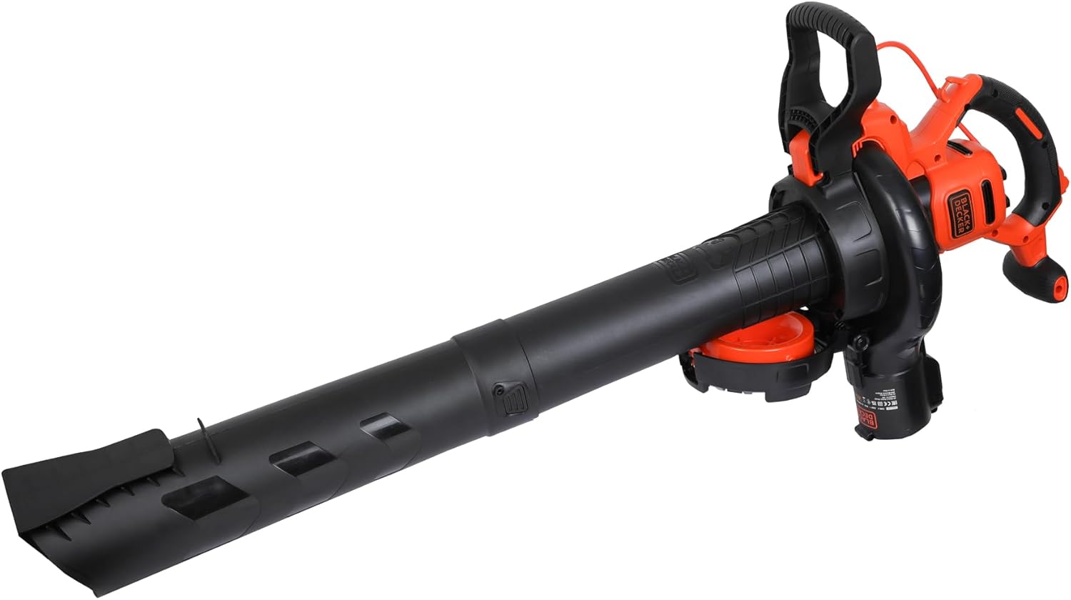 BLACK+DECKER 3-in-1 Elektro Laubsauger & Laubbläser (3.000 Watt, mit Häcksler, 72l Fangsack-Rucksack – hohe Blasgeschwindigkeit & verstellbare Saugleistung, für Terrasse, Wege, Einfahrten) BEBLV300-QS