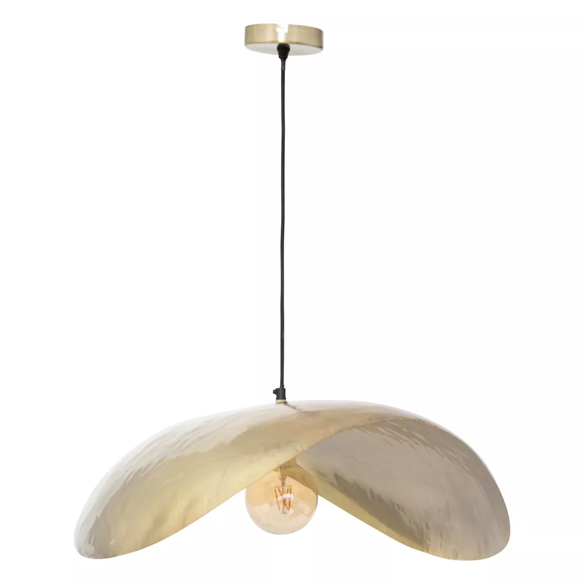 Suspension lumineuse en métal (D80 cm) Arlo doré