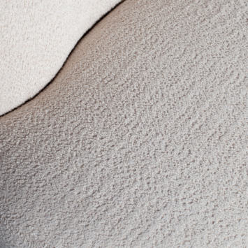 WOOOD fauteuil Stone crème bouclé stof met leuning rechts