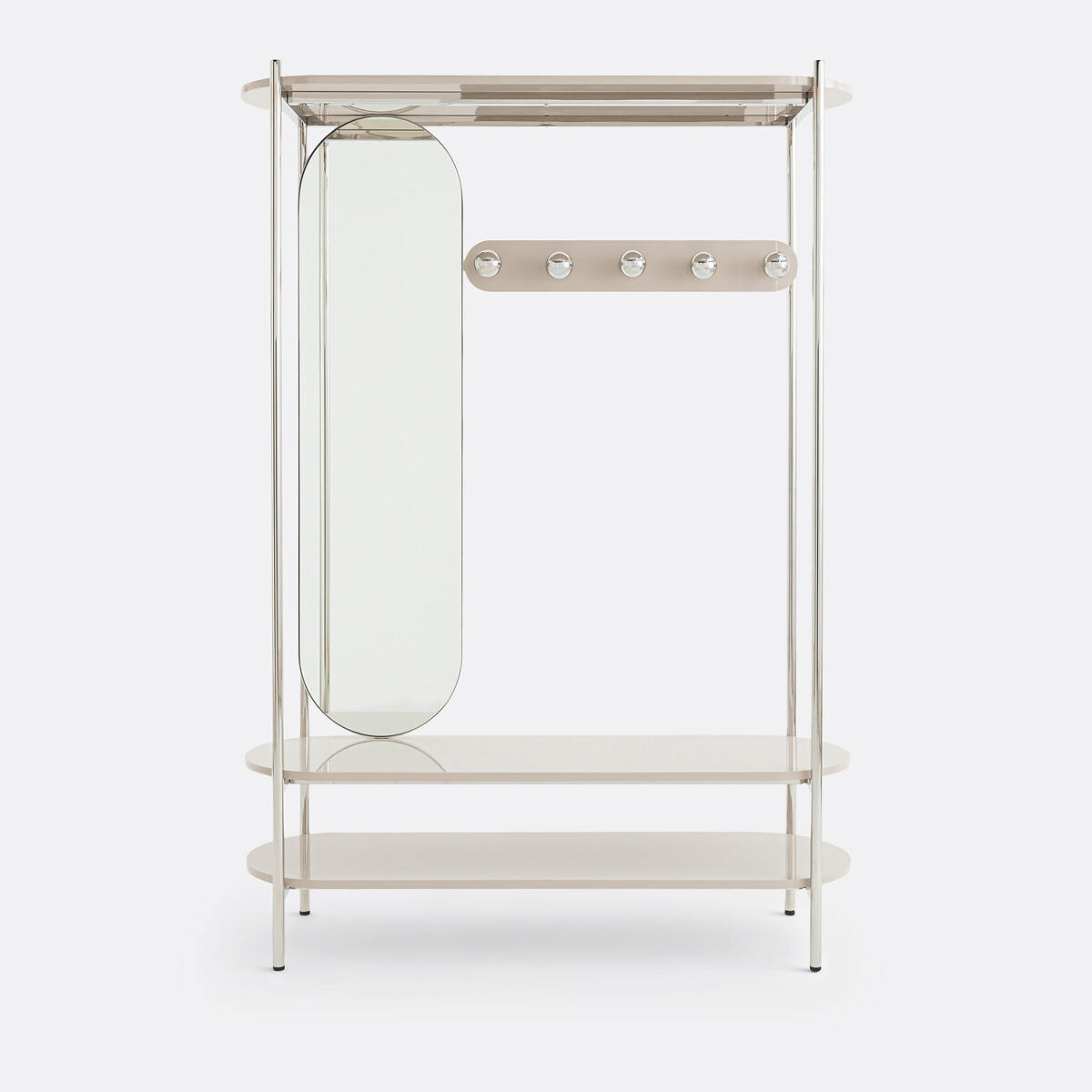 LA REDOUTE INTERIEURS<br>Guarda-roupa em aço, metal e MDF com espelho, Marlow
