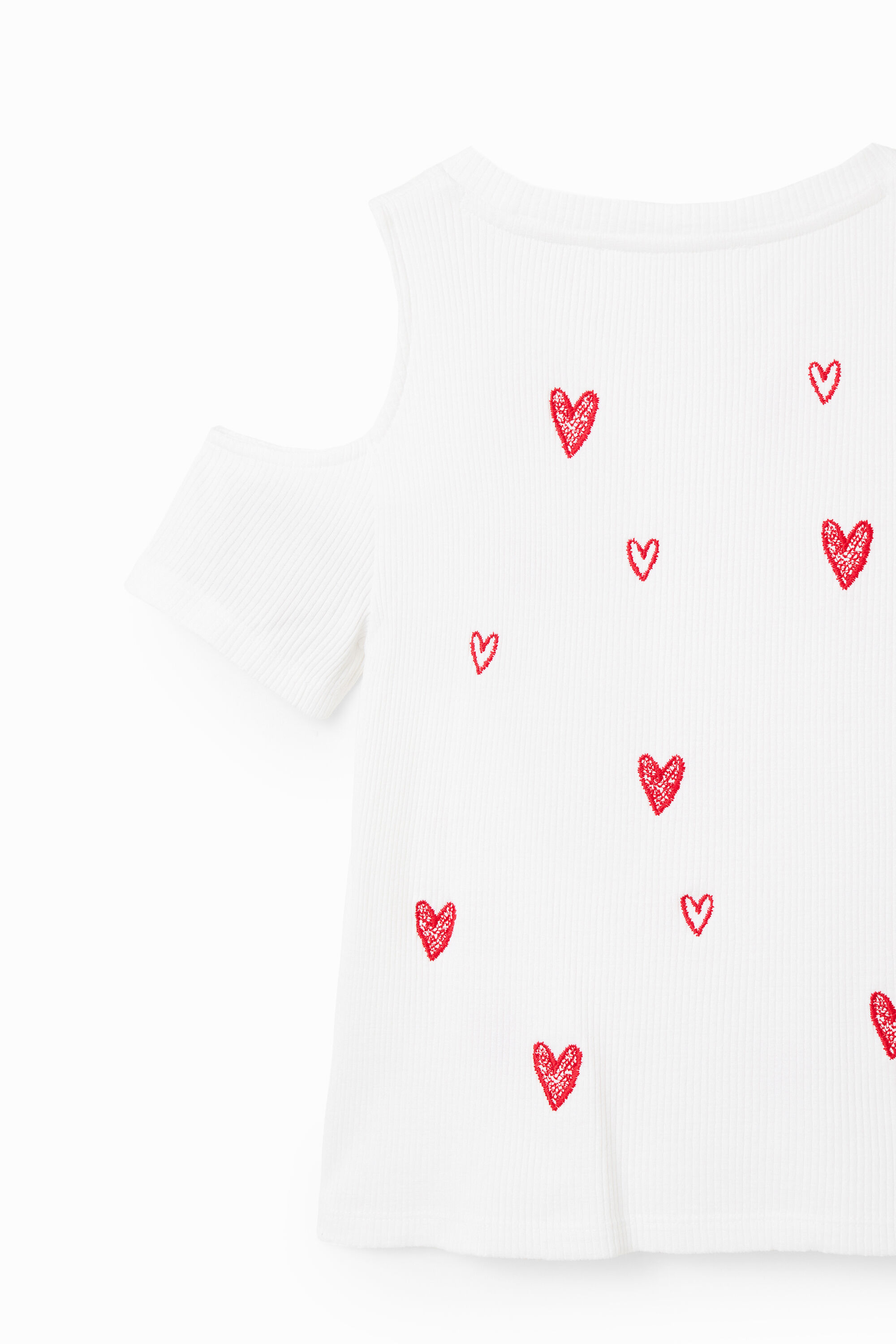 T-shirt découpe cœurs