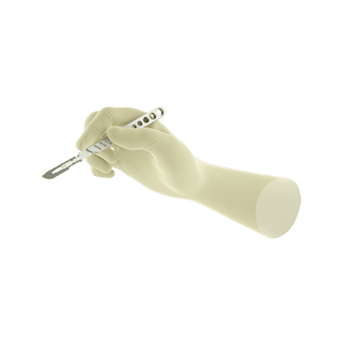 Gant à usage unique chirurgie stérile GAMMEX® latex blanc poudré