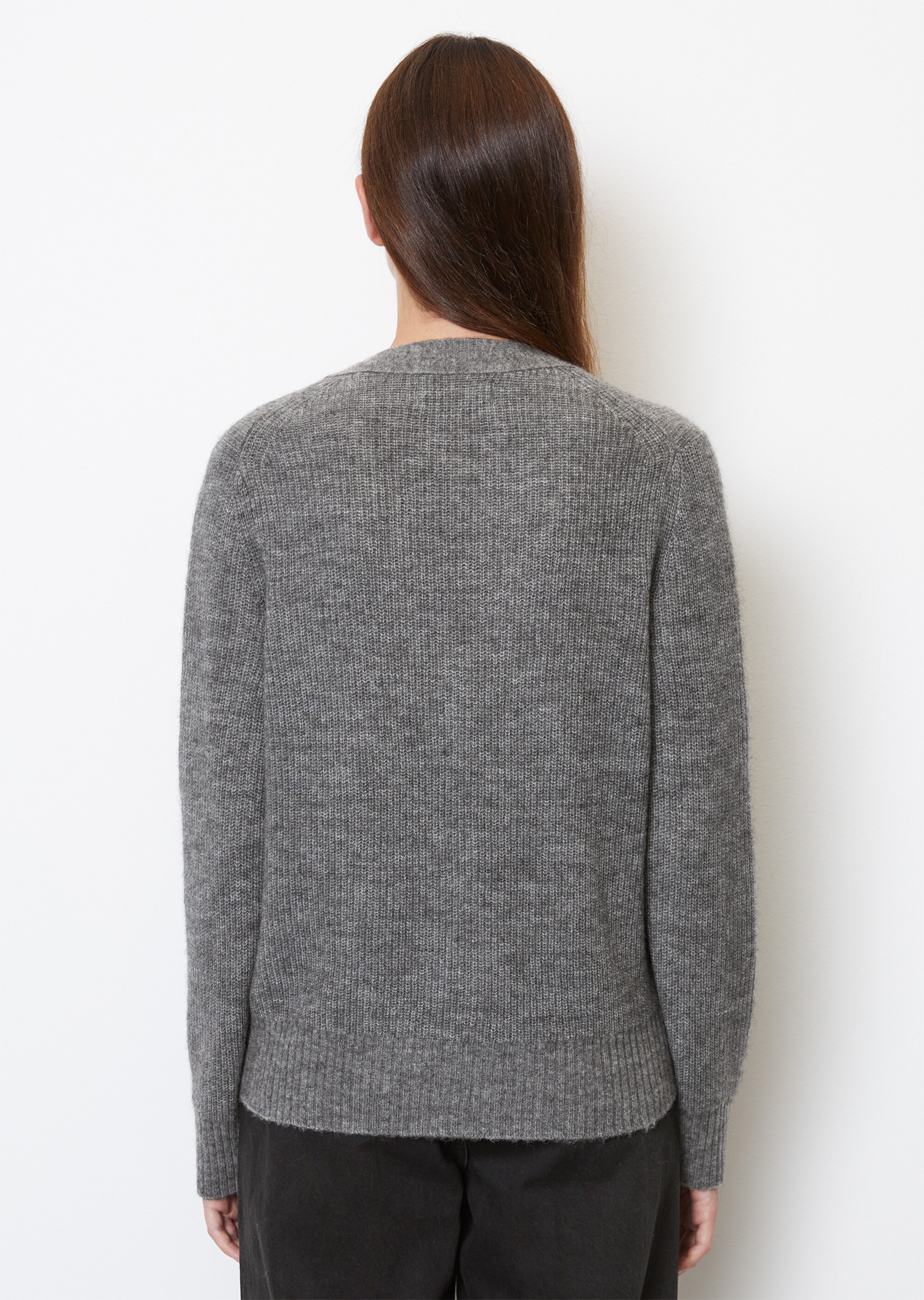 V-Neck-Cardigan loosemit Baby-Alpakawolle
