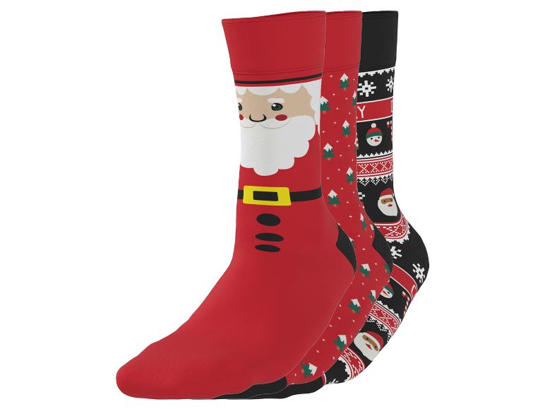 3 Paar kerstsokken
