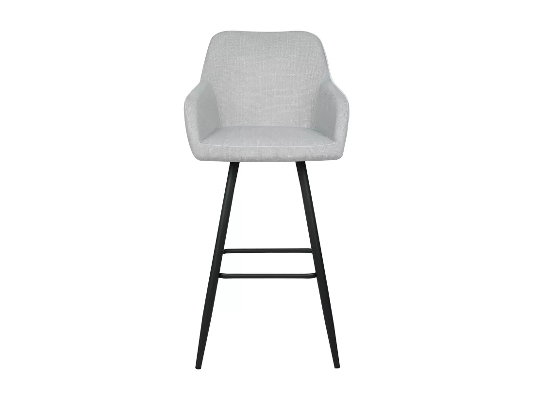 Lot de 2 chaises de bar CASMALIA Velours Gris clair