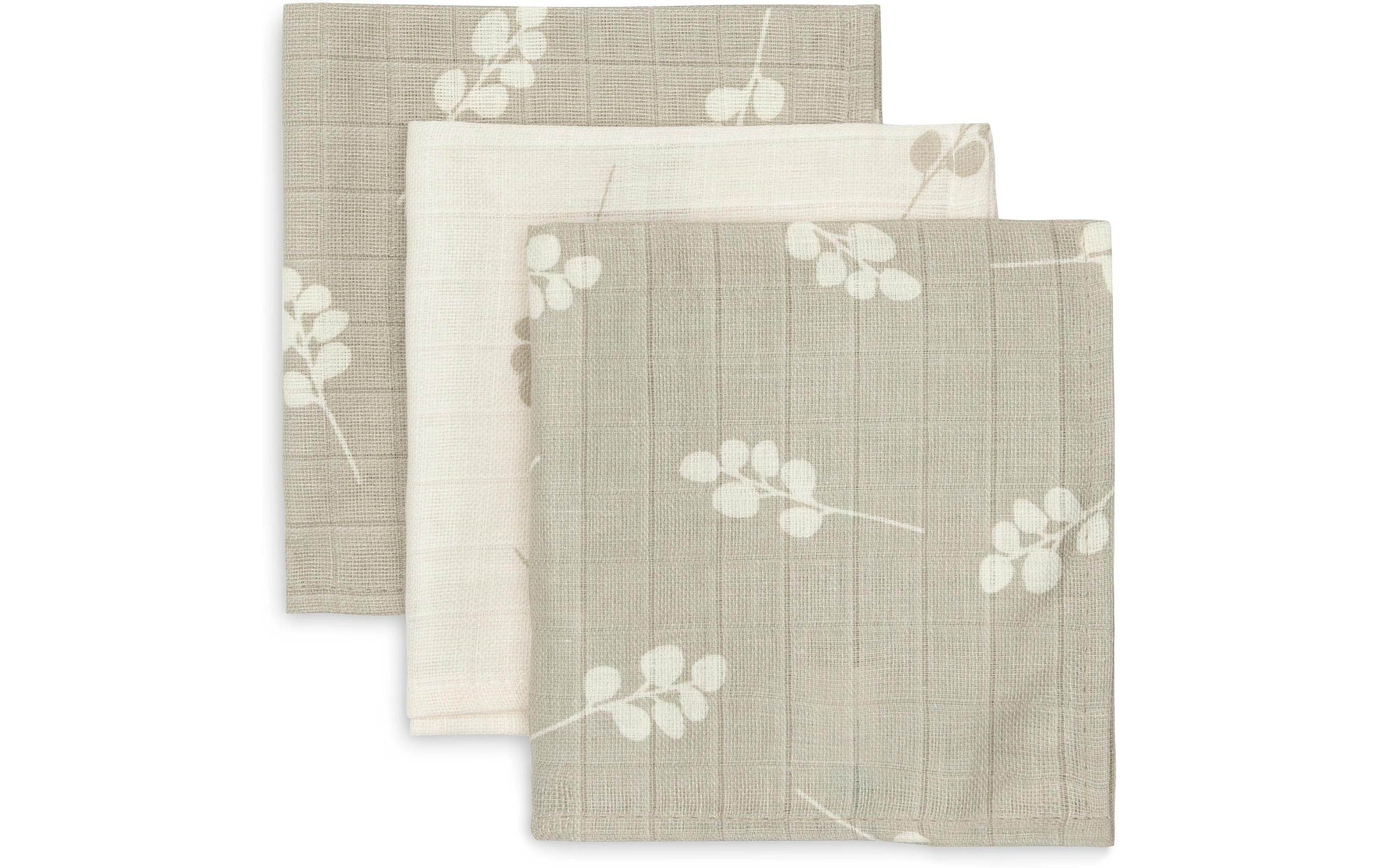 Mulltuch Nuscheli 3er Set Twig Olive Green 31 x 31 cmMehrzweck-Spucktücher aus Musselin