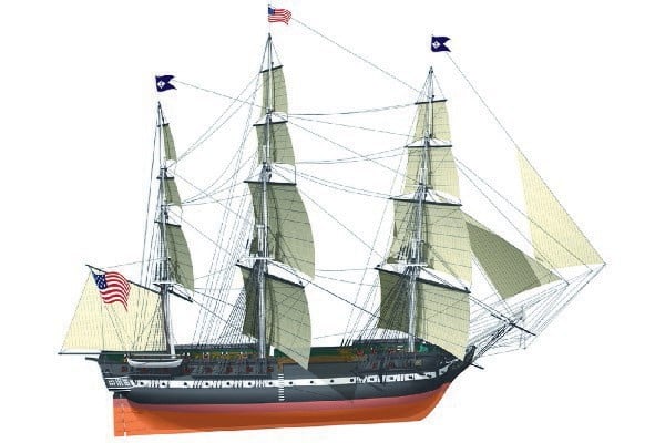 Billing Boats - USS Constitution - Wooden hull (439902)