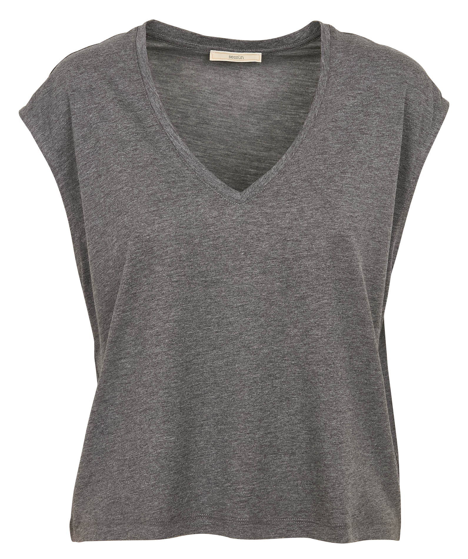 THE V - Tee-shirt col V ample | Gris