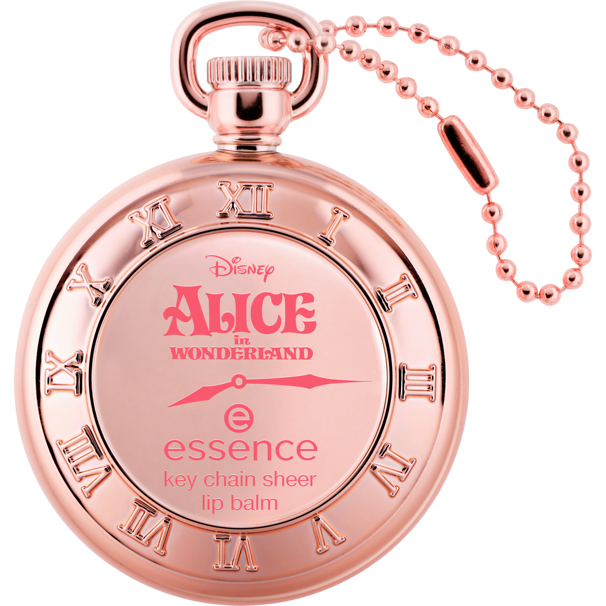 Disney Alice in Wonderland key chain sheer lip balm