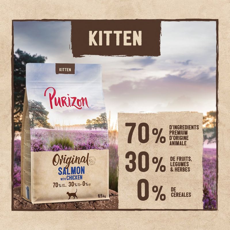 Purizon Kitten saumon, poulet - sans céréales