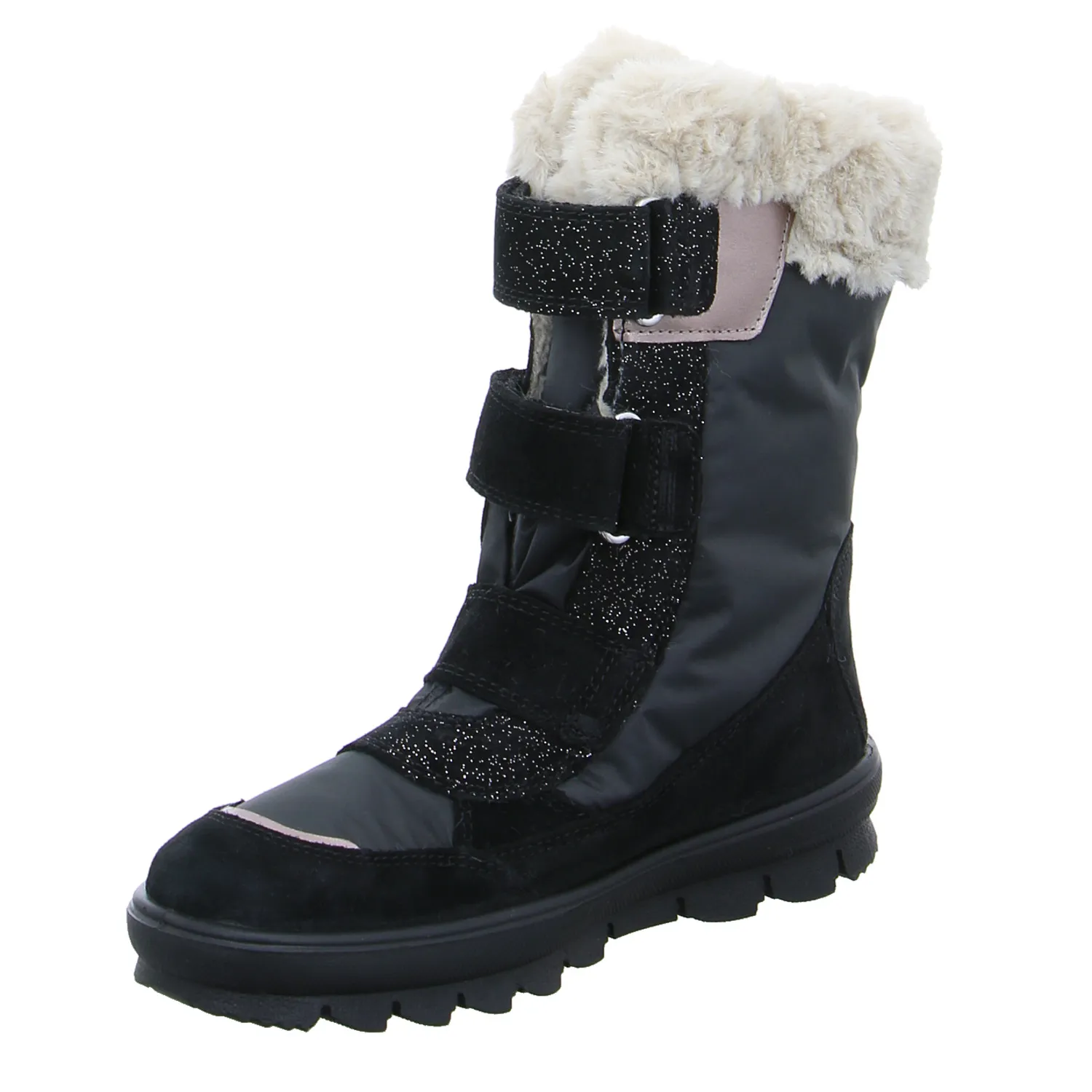 SUPERFIT Mädchen-Snowboot Membrane Schwarz Textil  Mädchen Winterstiefel