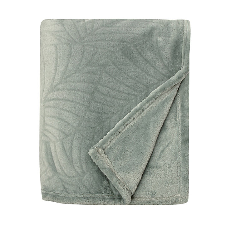 Plaid Avery palm vert JBY Creation L.180 x l.120 cm