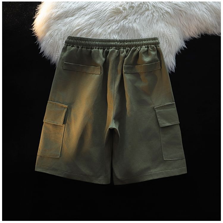 Whyessa - Effen shorts met trekkoordtaille