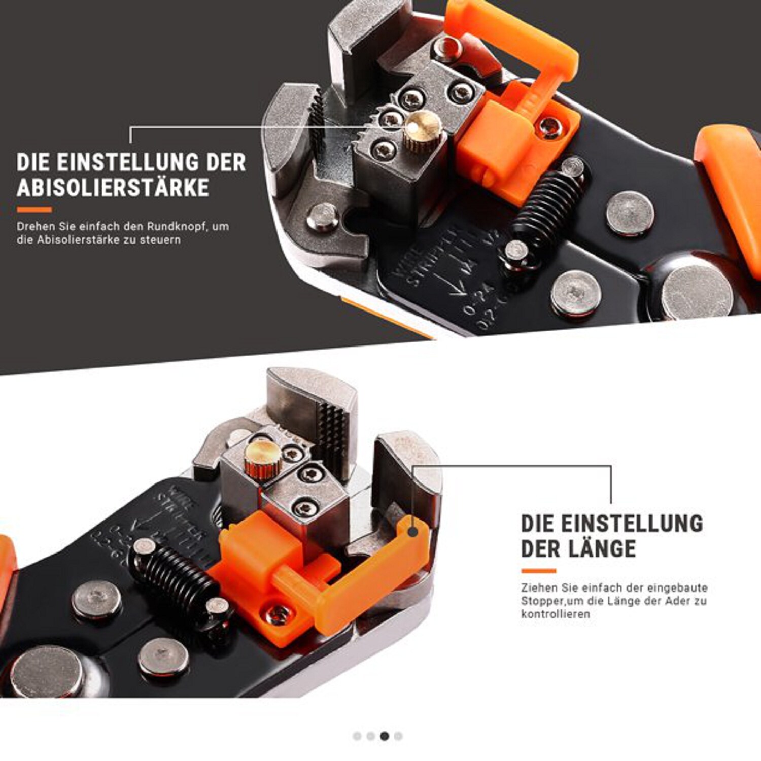 Tacklife MWS02, Abisolierzange, selbsteinstellende 8,4-Zoll-Kabelschneider-Crimper, 3-in-1-Multizange