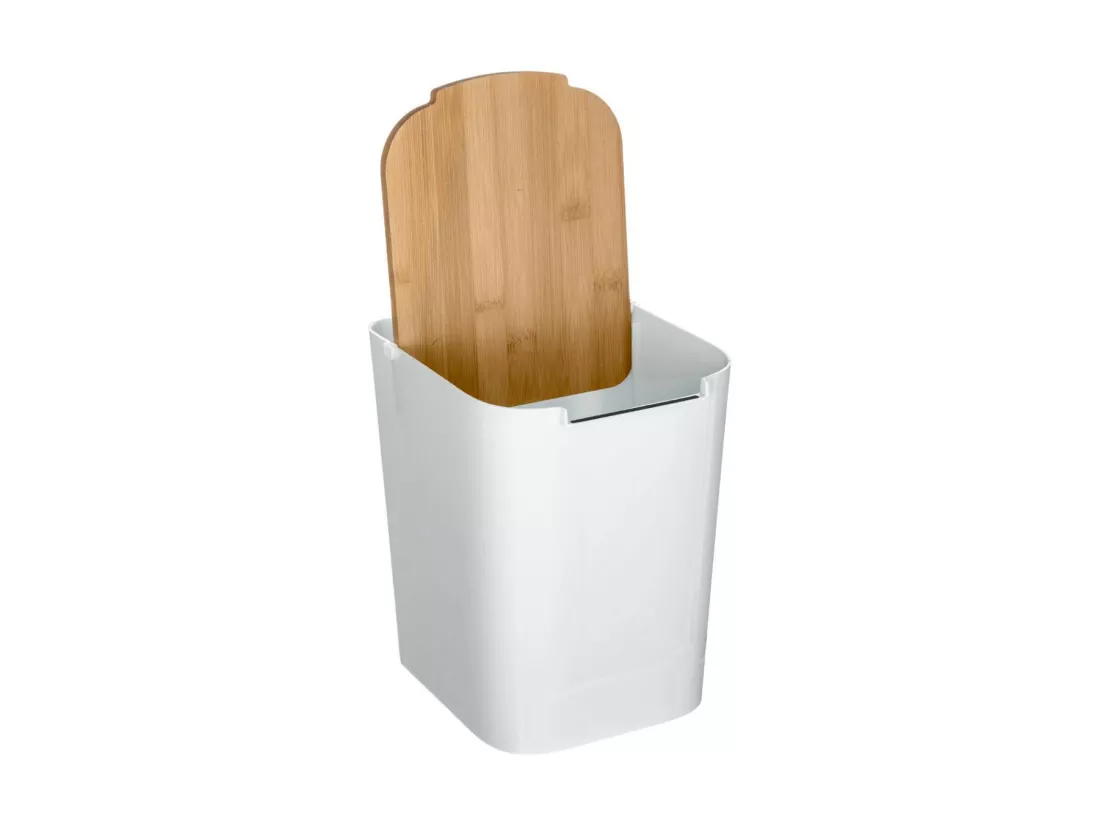 Poubelle à Couvercle Bambou 