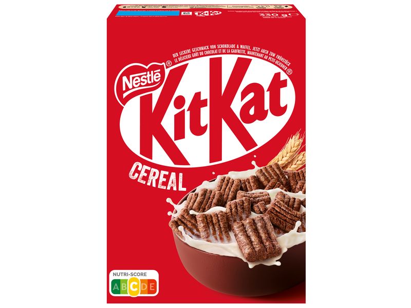 Nestlé Cerealien KitKat Frühstückscerealien 330 g Süsse Cerealien aus Vollkornweizen mit Schokoladengeschmack