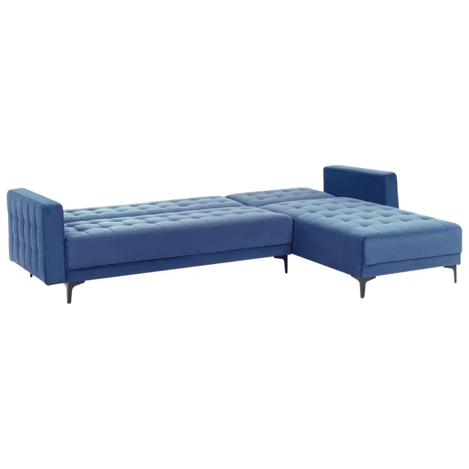 ABERDEEN - Hoekbank - Blauw - Linkszijdig - Fluweel