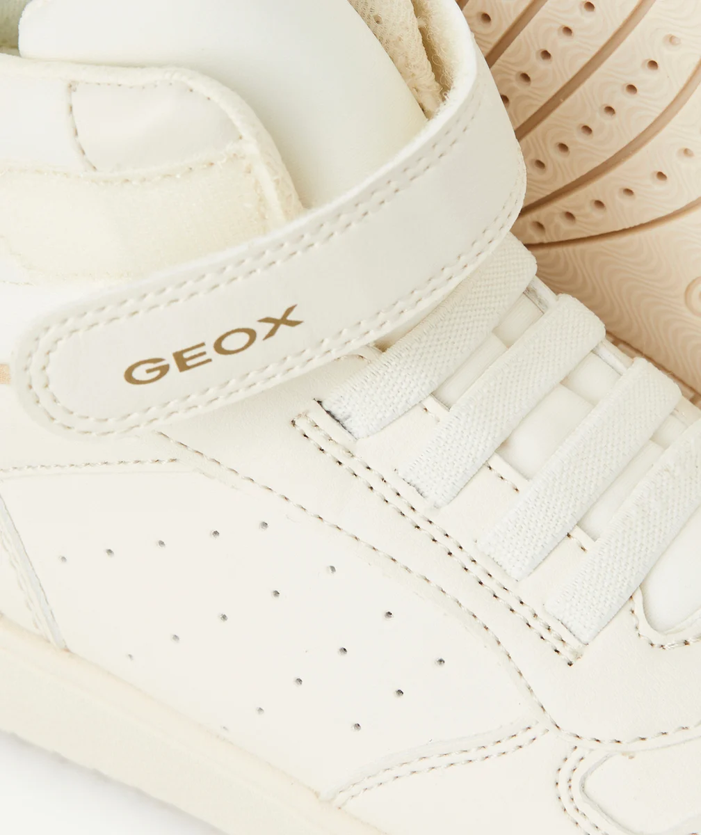 GEOXBASKETS MONTANTES FILLE WASHIBA BLANC CASSÉ