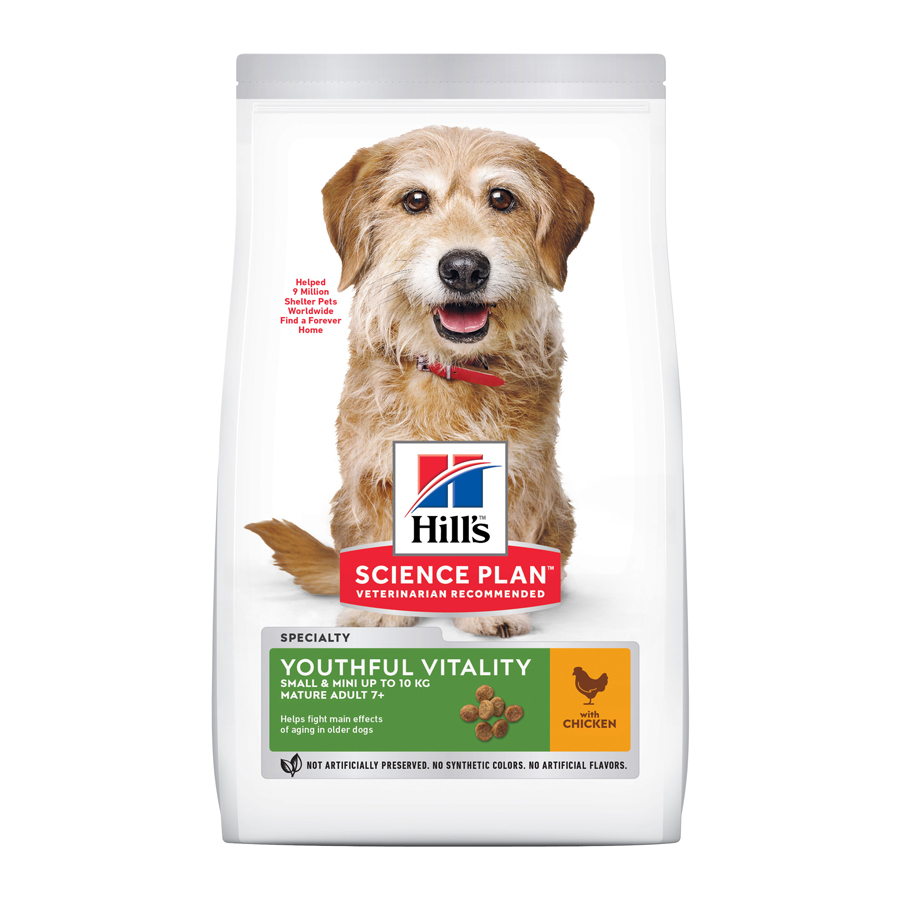 Hill's Science Plan Youthful Vitality Adulto +7 Pequeno e Mini Pollo pienso para perros