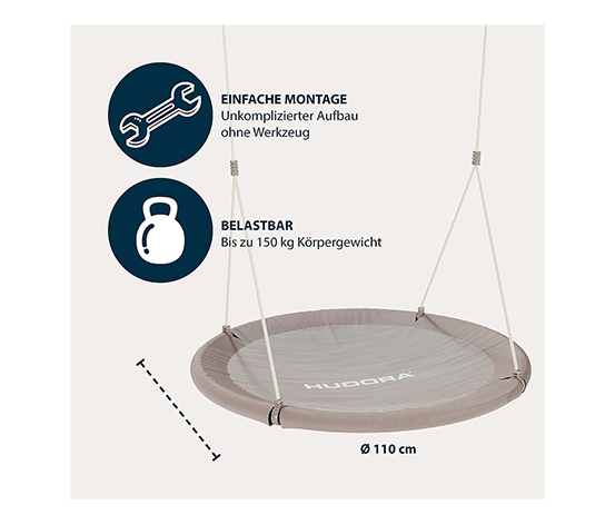 HUDORA Nestschaukel »Lounge«, beige, Ø 110 cm