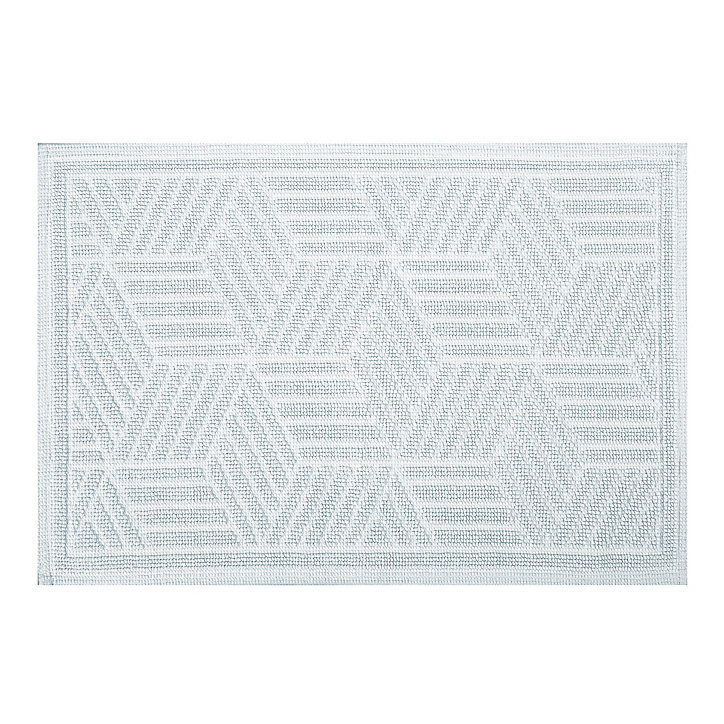 Tapis de bain antidérapant 100% coton 50x80 cm, blanc, Cubo Spirella