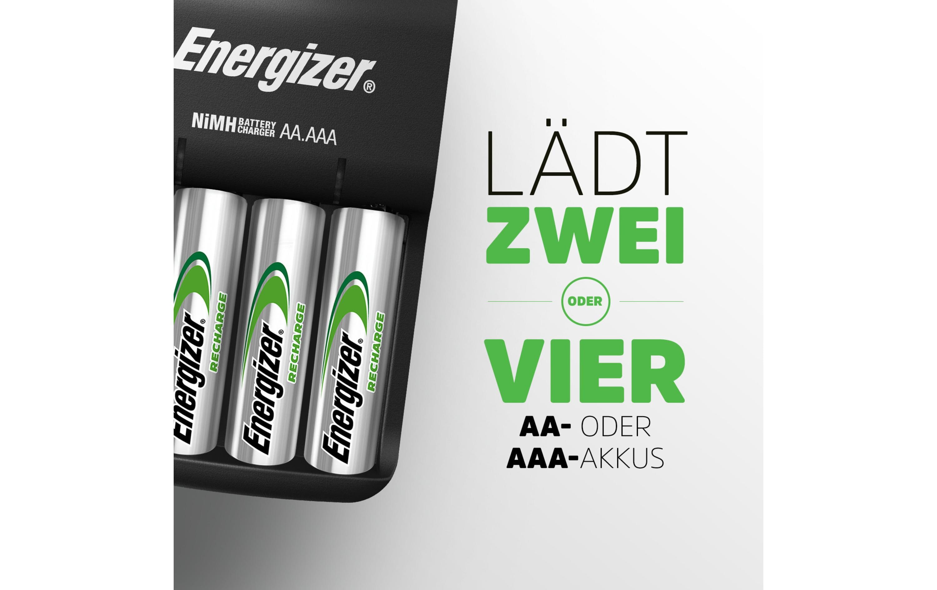 Ladegerät Base Charger Micro-USB + 4x AA 1300 mAhÜber USB versorgtes Ladegerät für bis zu vier Akkus