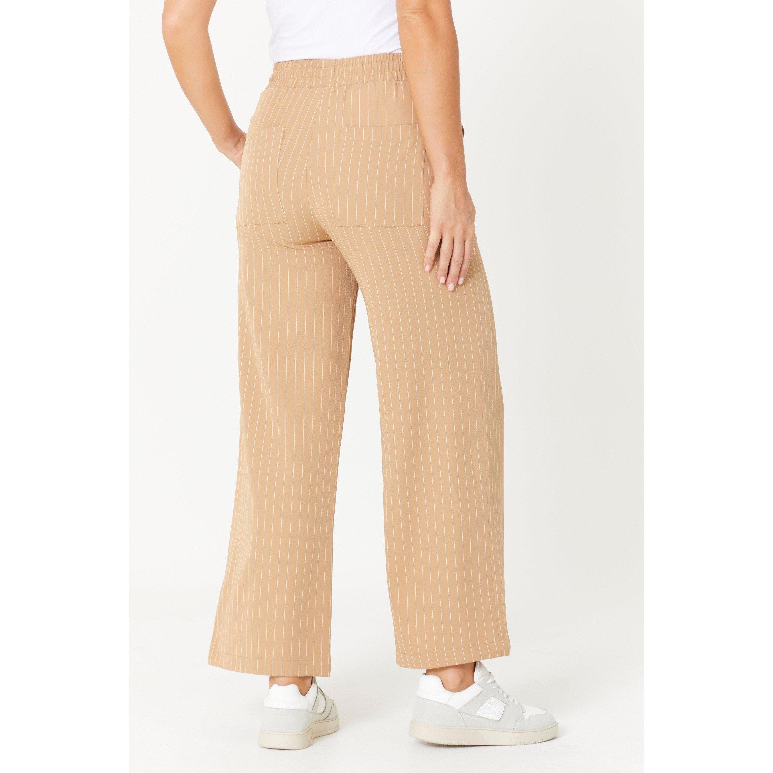 Be You Studio Pinstripe Wide Leg Trousers