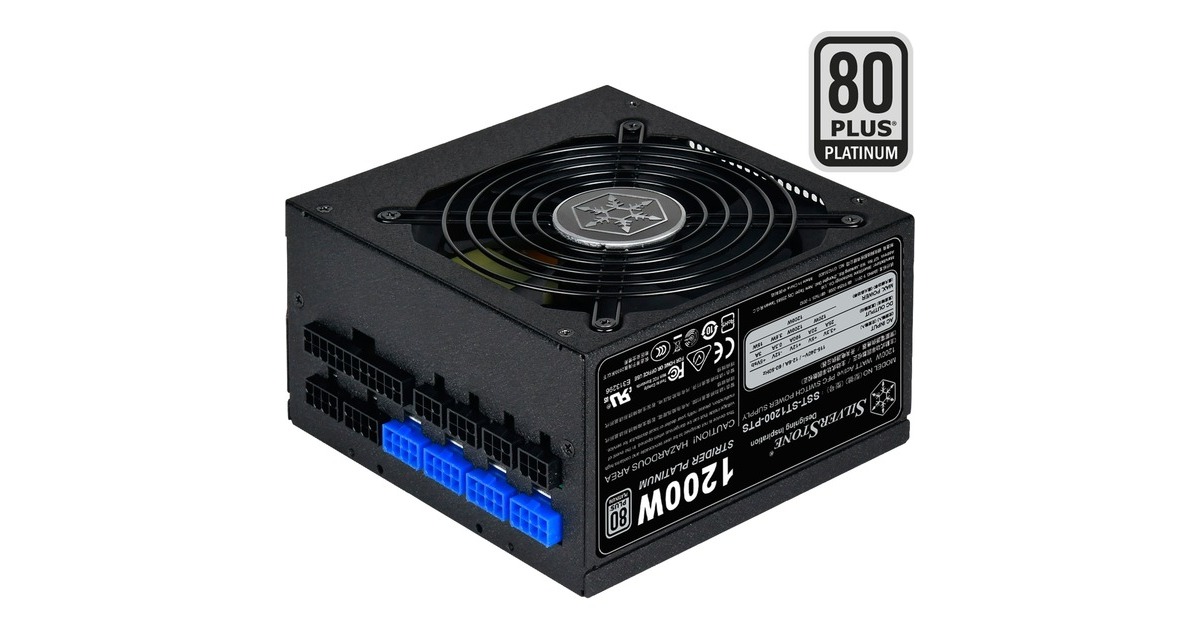 SilverStoneSST-ST1200-PTS modulaire 1200 watt voeding   (Zwart, 8x PCIe)